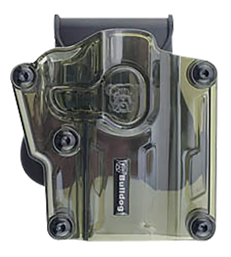 Bulldog MX004 Max Multi-Fit transparent green polymer paddle holster, right-hand