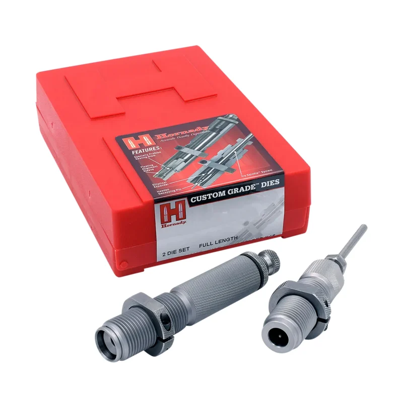Hornady Series I Custom Grade 2-Die Rifle Die Set for .22 ARC with storage box