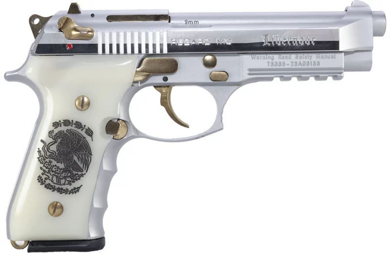 EAA Girsan Regard Liberador II 9mm 4.9 inch chrome gold pistol