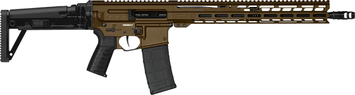 CMMG DISSENT MK4 .300 AAC Blackout rifle with 16.1 in barrel and CMMG Zeroed muzzle brake