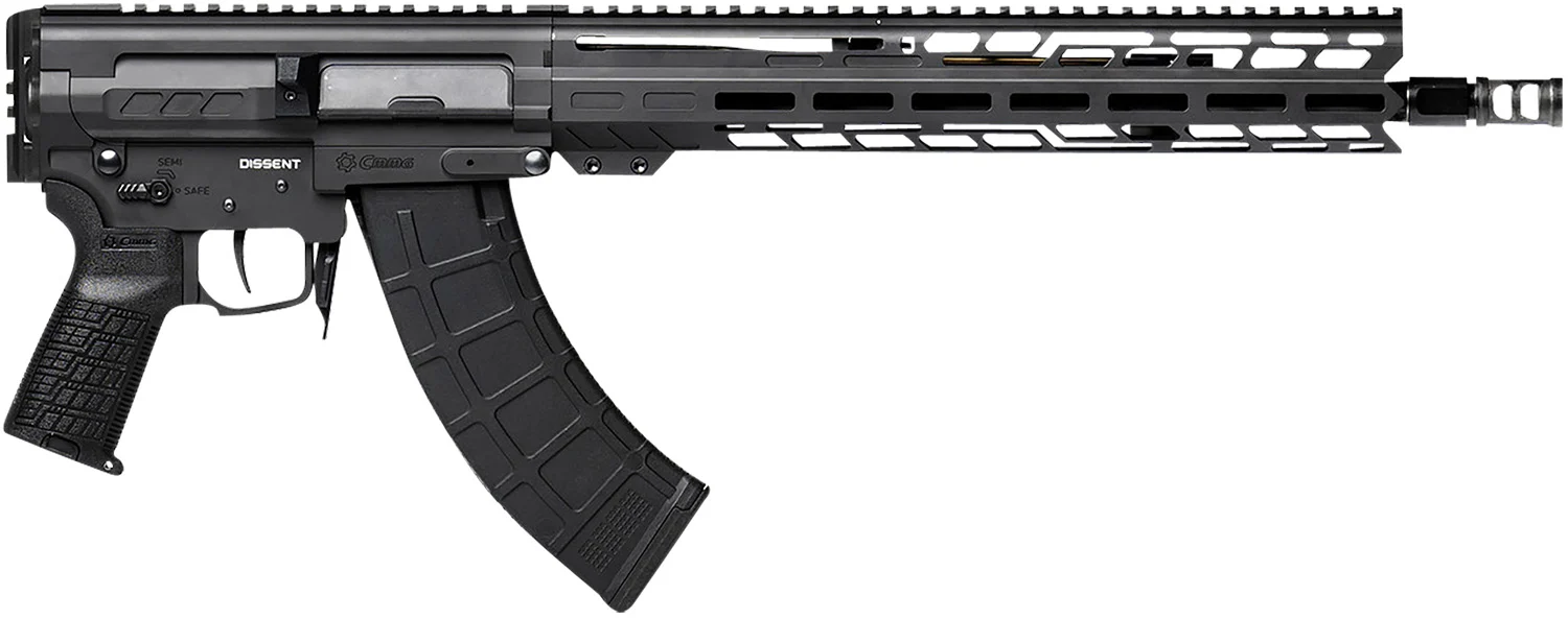 CMMG Dissent MK47 7.62x39 14.3 inch PW ABLK rifle side view