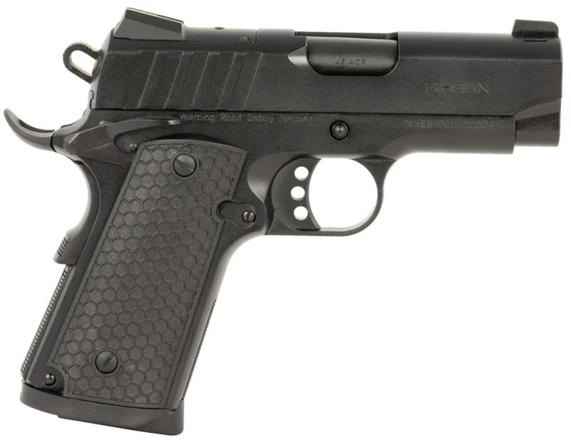 EAA Girsan MC1911 SC Influencer sub-compact 45 ACP pistol, black Cerakote slide and frame, gray polymer grip