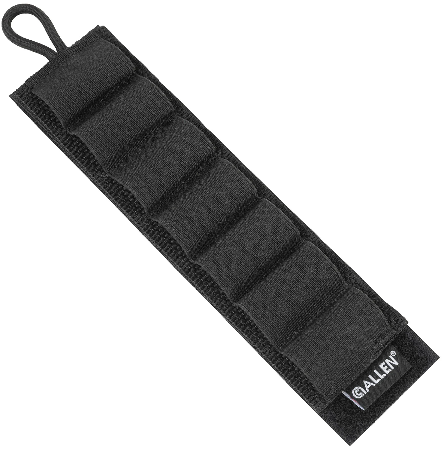Allen 18421 Ammo Card 12GA black nylon Velcro-mounted 7-round shell holder
