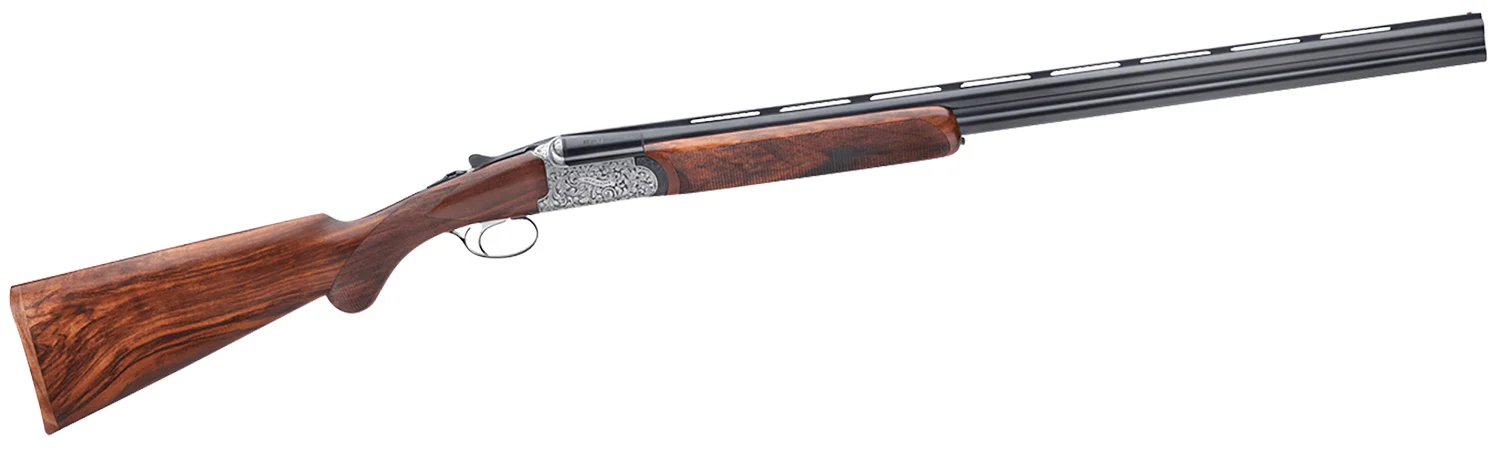 Rizzini Round Body EM 20 Gauge 29-inch vent rib shotgun with coin-anodized silver receiver and Turkish walnut stock