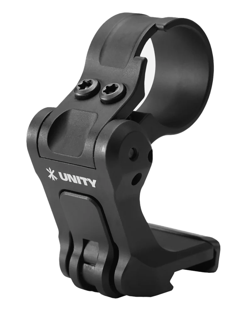 Unity Tactical FAST FTC 30mm magnifier mount in black with FAST QD lever