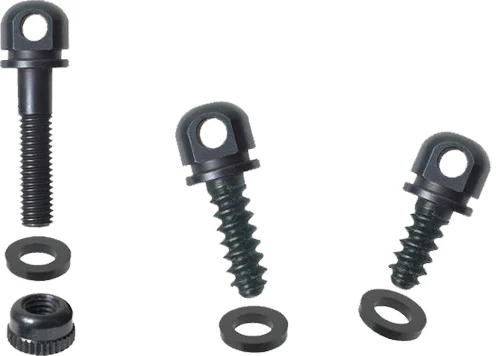Outdoor Connection 3-piece swivel base set black, includes machine screw and wood screw bases