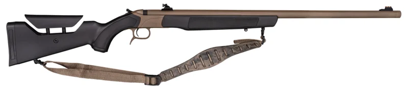 CVA Accura LR-X .50 Cal 30in FDE/Black muzzleloader side view
