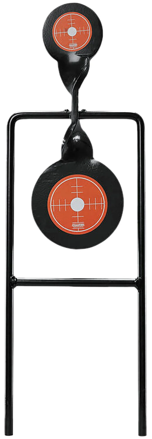 Champion Centerfire Double Gong Spinner Target 3/8 inch steel 3 inch top black orange