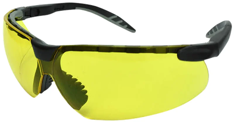 Radians CSB10541CS ballistic glasses amber lens black frame rubber nose piece