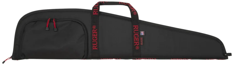 Allen Ruger 40 inch Endura nylon rifle case, black with red Ruger logo and web handles