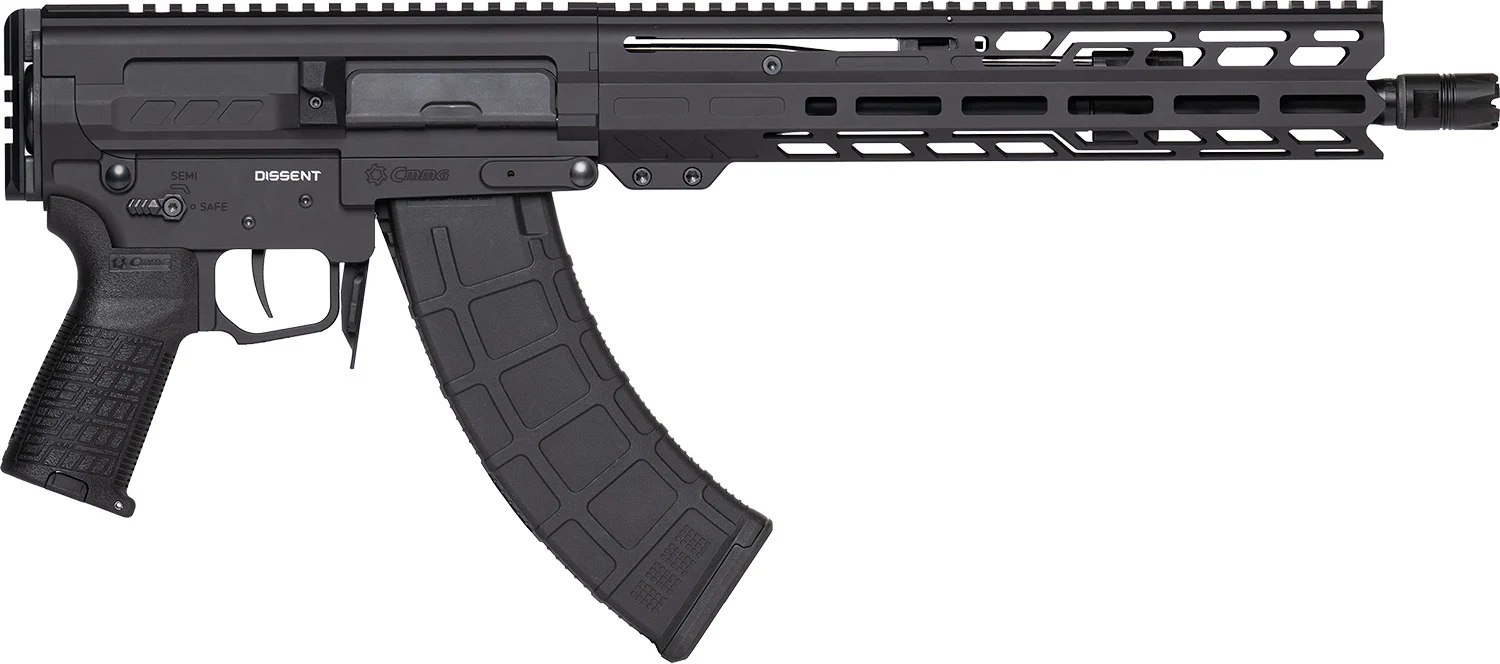 CMMG Dissent MK47 7.62x39 12.50 inch pistol with M-LOK handguards and Picatinny rail