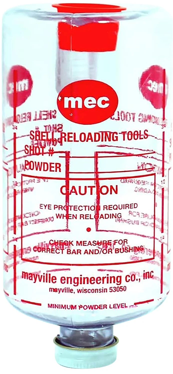 MEC 301L13X small clear replacement bottle and cap assembly for shotshell press