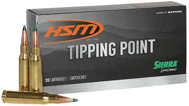 HSM Tipping Point 7mm Remington Magnum 162 gr rifle ammunition box