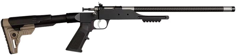 Keystone 6061 Precision .22 LR single-shot rifle with 16.12 inch threaded carbon fiber barrel and adjustable buffer-tube stoc