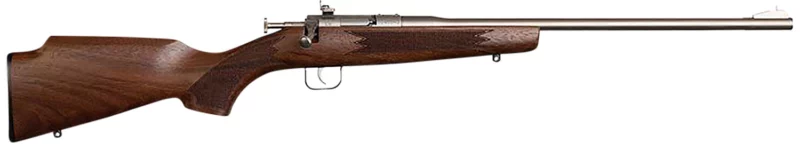 Davey Crickett Chipmunk 10002 Deluxe youth single-shot rifle 16.1 inch tapered barrel walnut stock stainless receiver