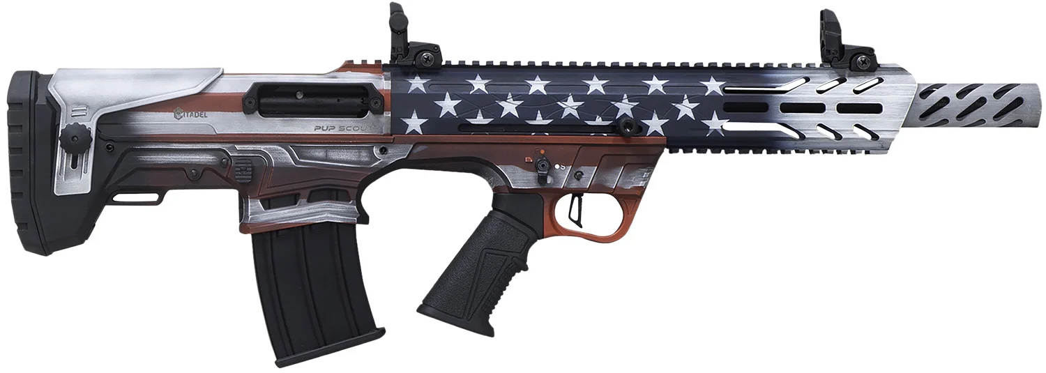Citadel Pup Scout 12 Gauge semi-automatic shotgun with 18.5 inch steel barrel and Picatinny rails