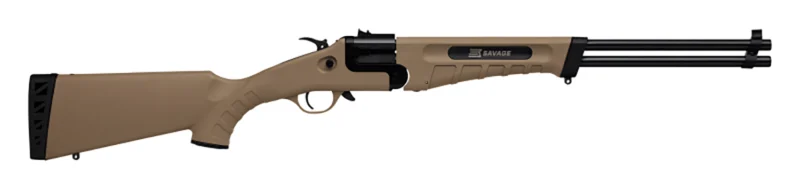 Savage 42 Takedown .22 WMR/.410 FDE combo gun side view