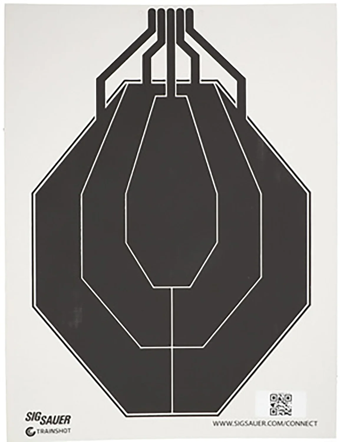 Sig Sauer SCT354 T300 IPSC hanging replacement target black white