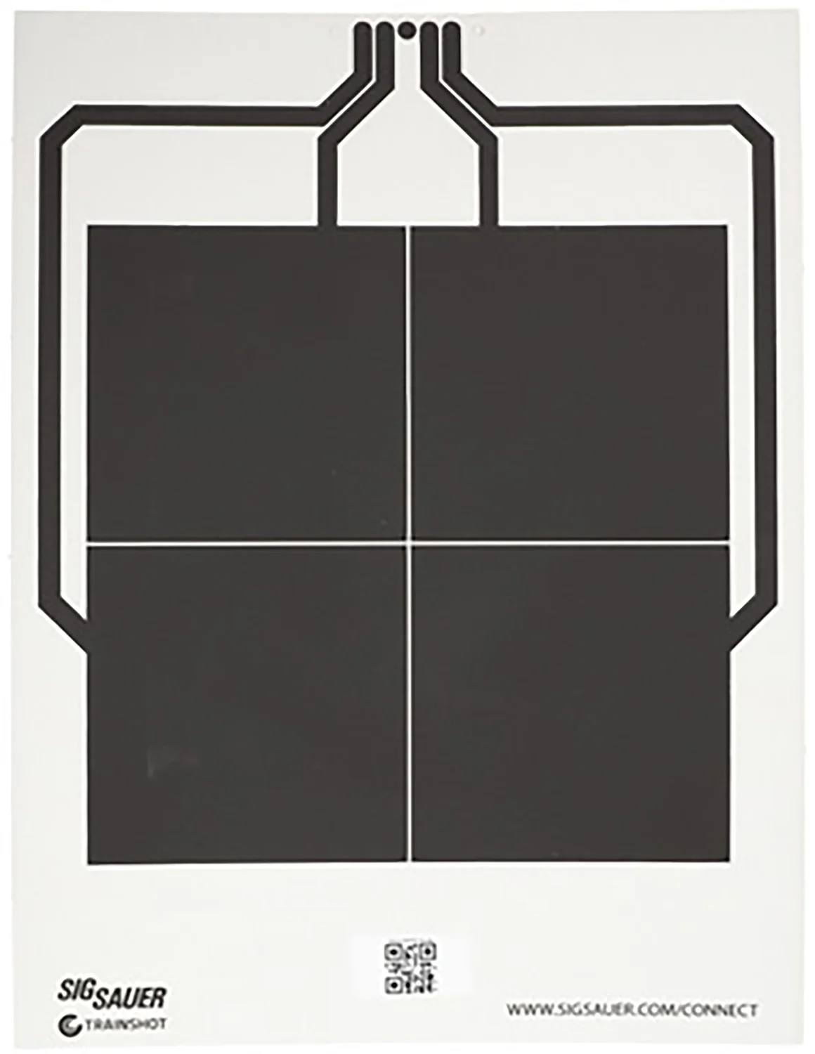 Sig Sauer SCT356 T300 4 Square Hanging Replacement Target Black/White