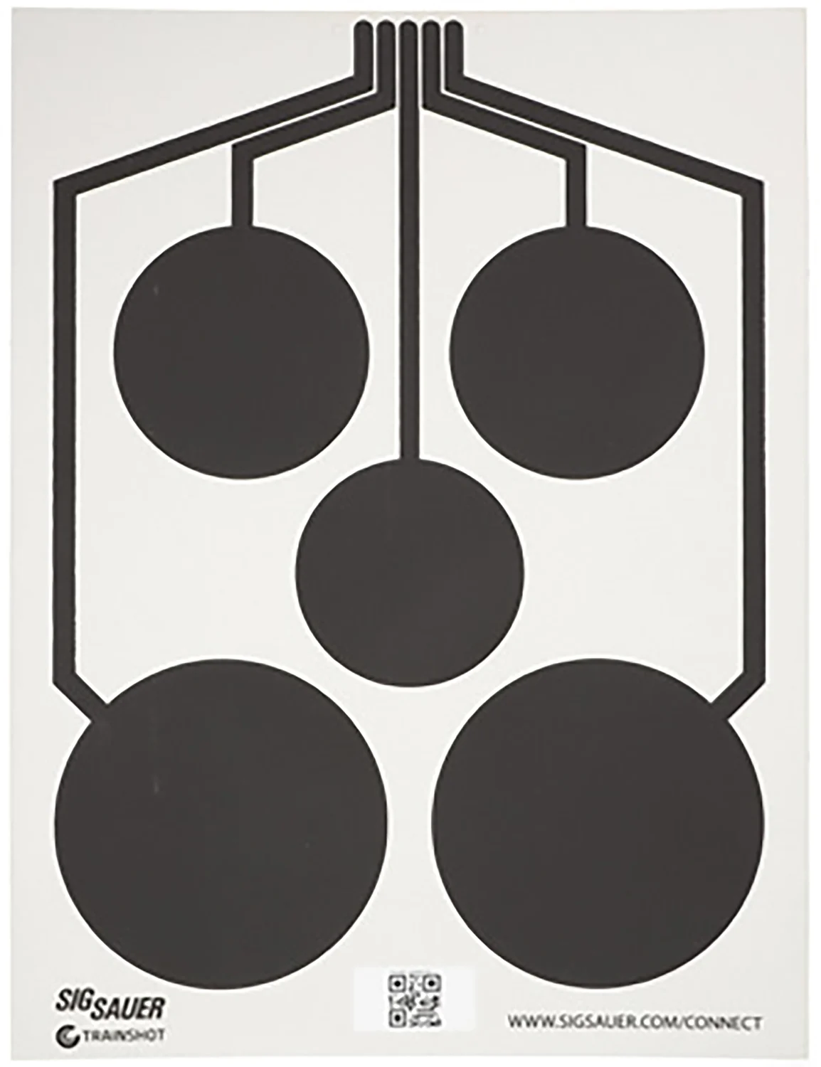 Sig Sauer SCT357 T300 replacement multi-zone hanging target black/white