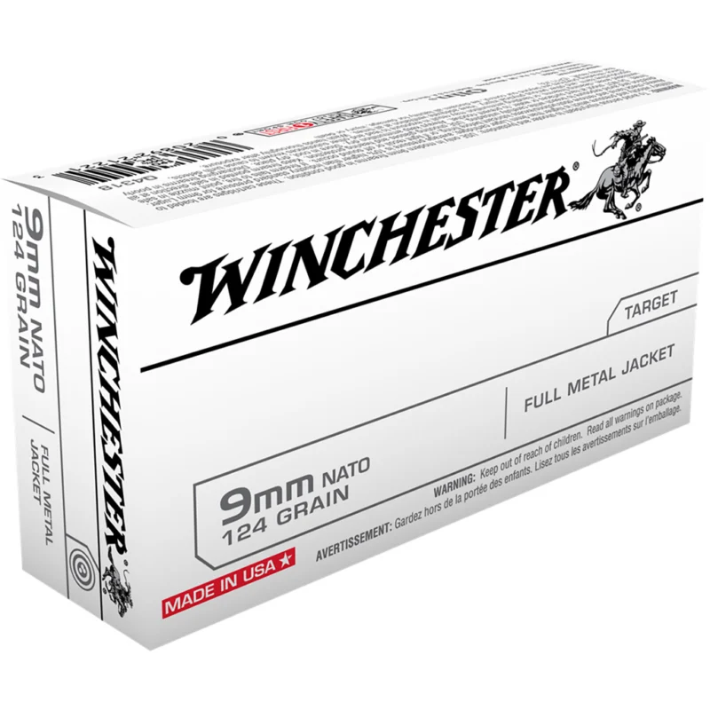 Winchester USA 9mm 124 Gr FMJ 150 Rd Box chester USA 9mm 124 Gr FMJ 150 Rd Box Ammo