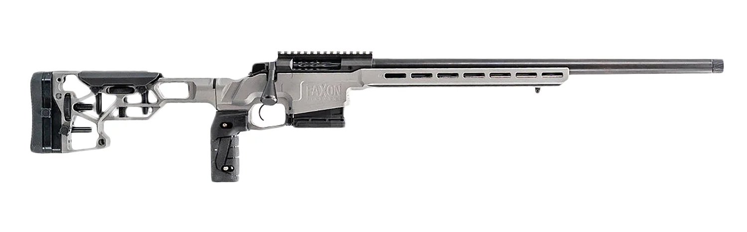 Faxon Firearms FX7 308 Win bolt-action rifle with 22" salt bath nitride steel barrel and light grey stock