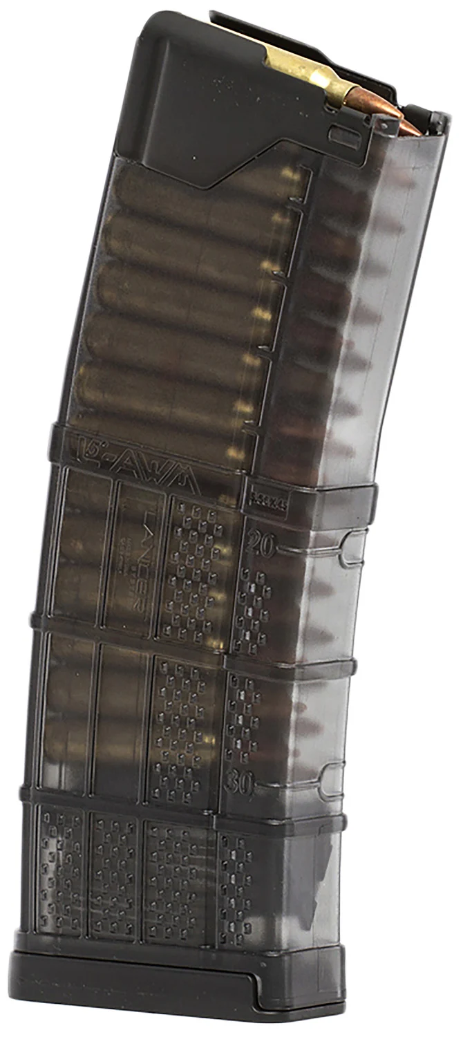 Lancer Systems L5AWM Gen 2 AR-15 magazine, translucent smoke, .223/5.56 compatible