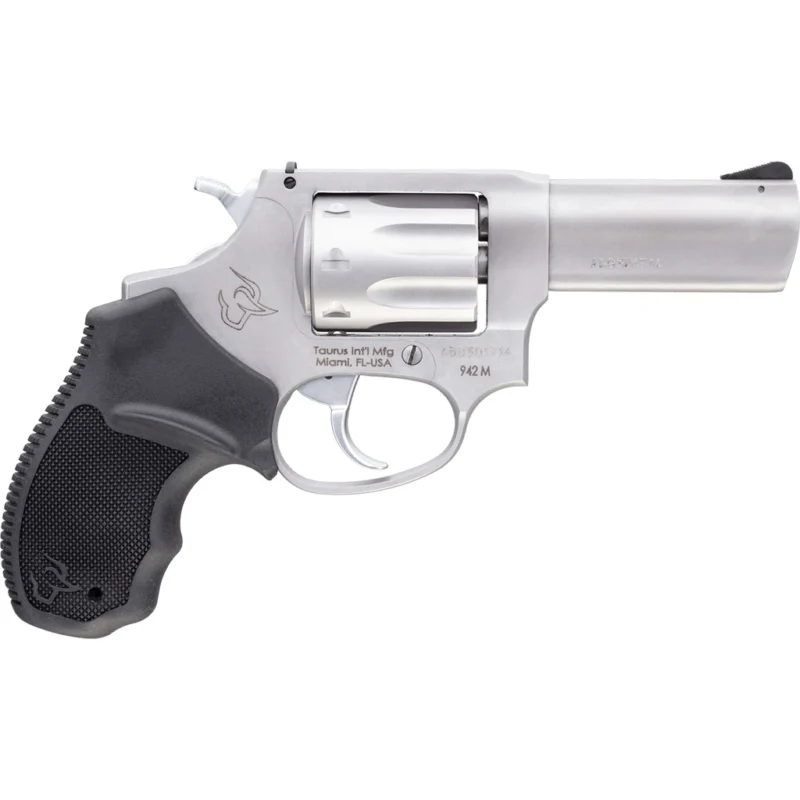 Taurus 942M 3-inch 8-round matte stainless revolver with black rubber grips