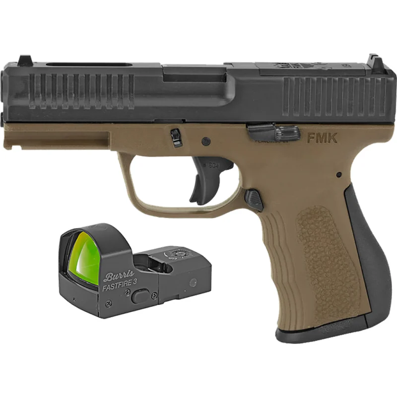 FMK Elite Pro 9mm pistol 4 in burnt bronze with Burris Fastfire 3 optic