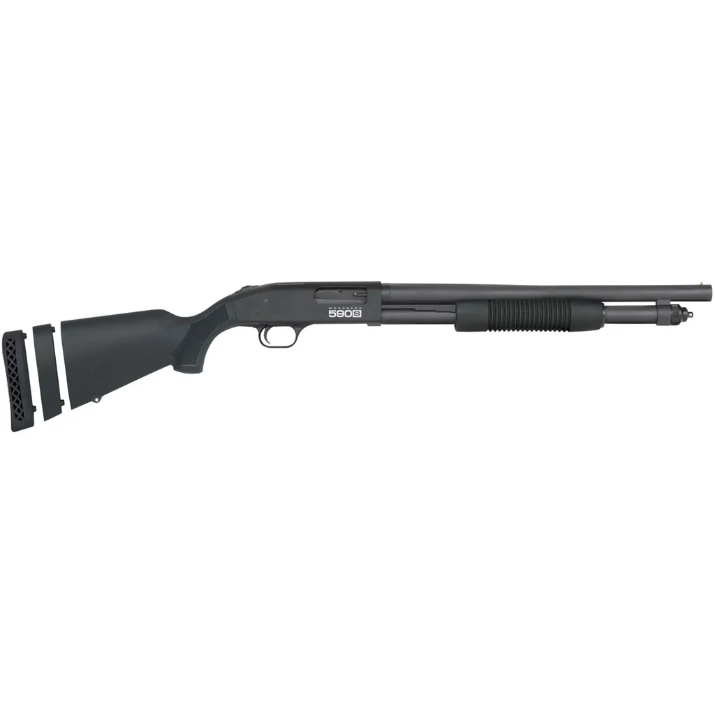 Mossberg 590S 12 gauge 18.5 inch threaded barrel pump-action shotgun black synthetic stock