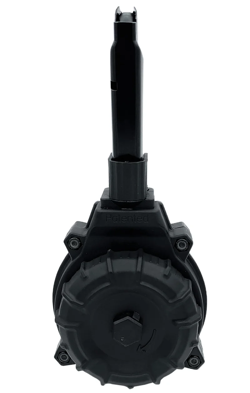 ProMag DRMA77 50-round 9mm drum magazine for S&W Shield Plus, black polymer