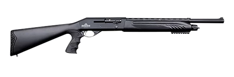 Dickinson CK212TP 12 Gauge semi-auto shotgun with 18.5-inch heat shield barrel and matte black synthetic stock
