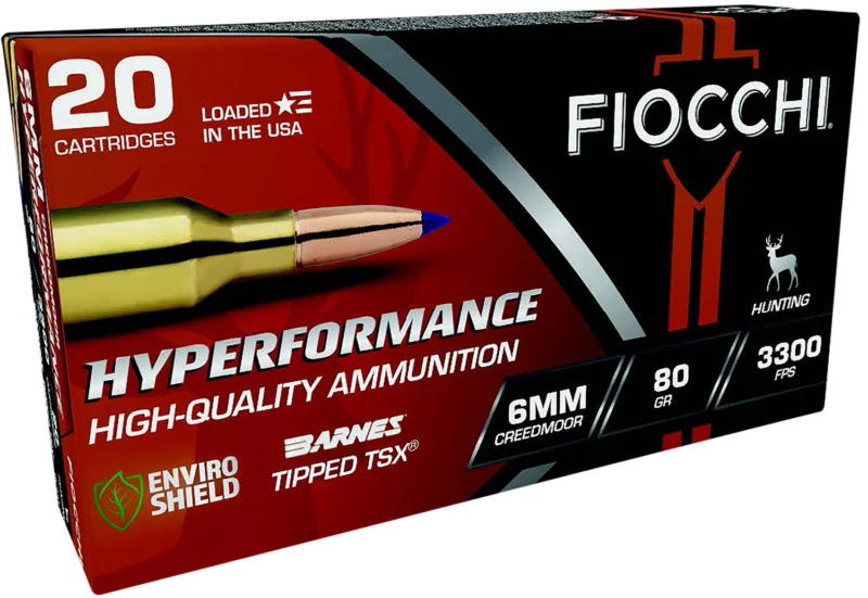 Fiocchi 6mm Creedmoor 80gr Barnes TTSX ammunition box