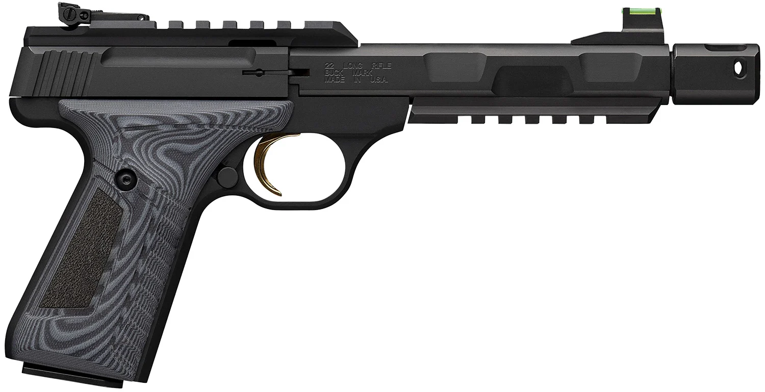 Browning Buck Mark Contour Pro .22 LR 5.9-inch matte blued pistol with gray/black G10 grips
