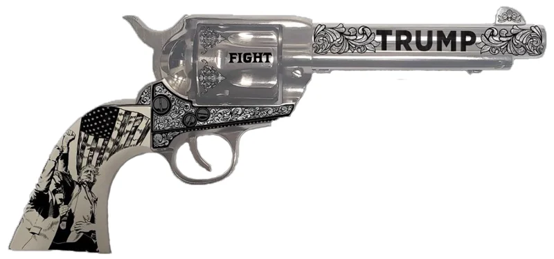 Turner Fabrications Traditions SAT73132FT 1873 .45 Long Colt revolver, 5.5-inch nickel with white PVC grip