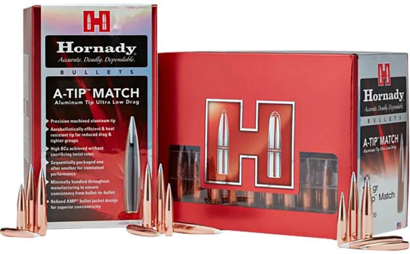 Hornady A-Tip Match .264 153gr bullets 500 count box
