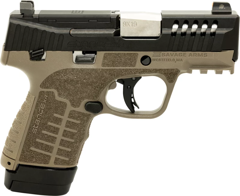 Savage Stance XR MC9 9mm pistol 3.2 inch barrel FDE grip black nitride slide