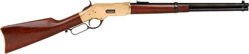 Cimarron 1866 Yellowboy .45 Long Colt 19 inch carbine with blued barrel and brass receiver