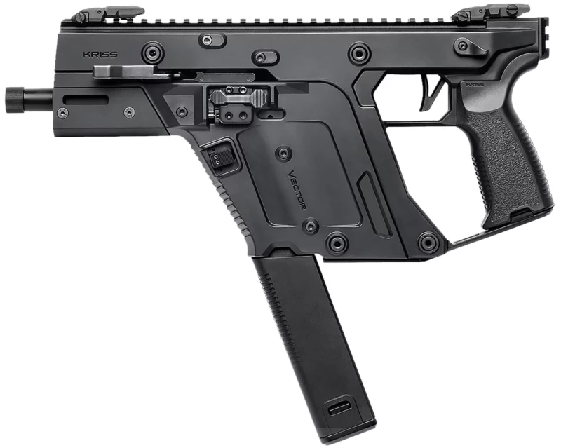 KRISS Vector SDP G3 pistol in .45 ACP with 5.5 inch threaded barrel and 30-round magazine, black