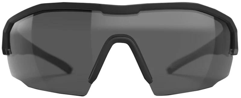 Glock Gen5 Tactical Glasses smoke lens black frame front view