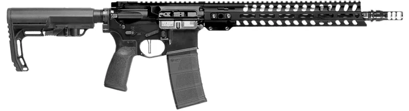 Patriot Ordnance Factory Minuteman .300 AAC Blackout rifle with 13.75 inch black nitride barrel