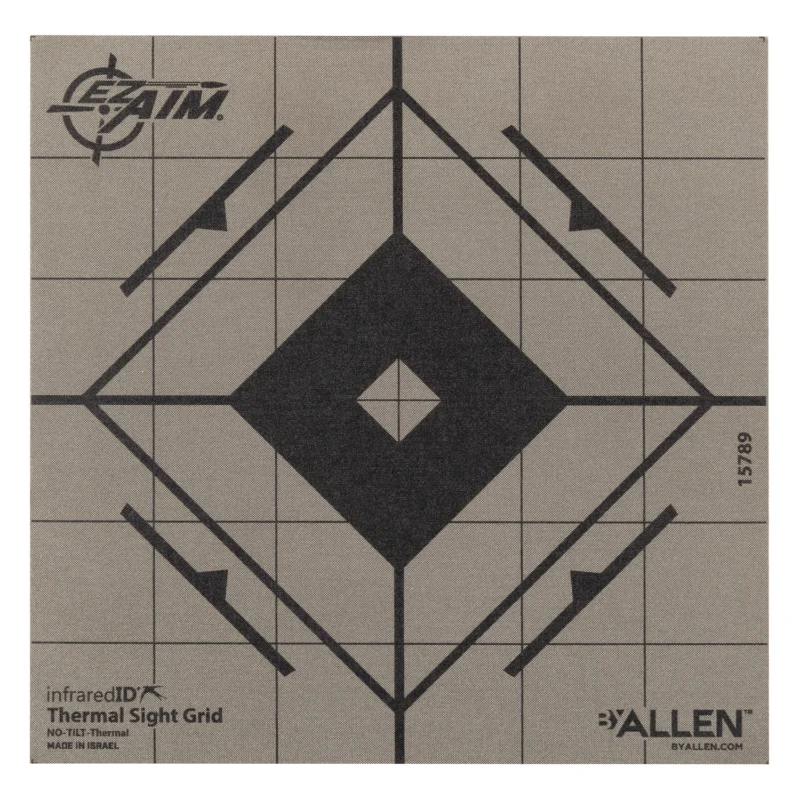 Allen EZ Aim Adhesive Thermal Sight Grid Target 6x6 Black Gray