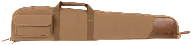 Allen Marlin Classic 42in tan canvas rifle case with faux leather nose and gusseted pocket