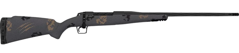 Fierce Firearms Twisted Rogue 7mm PRC rifle with 24" fluted threaded barrel and carbon fiber stock