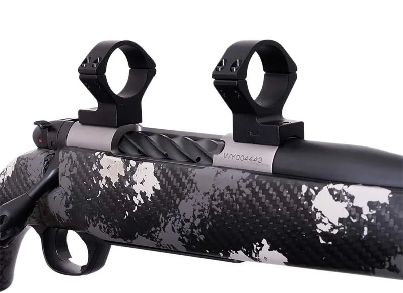 Weatherby Mark V scope mount medium 1-inch tube matte black 6-lug