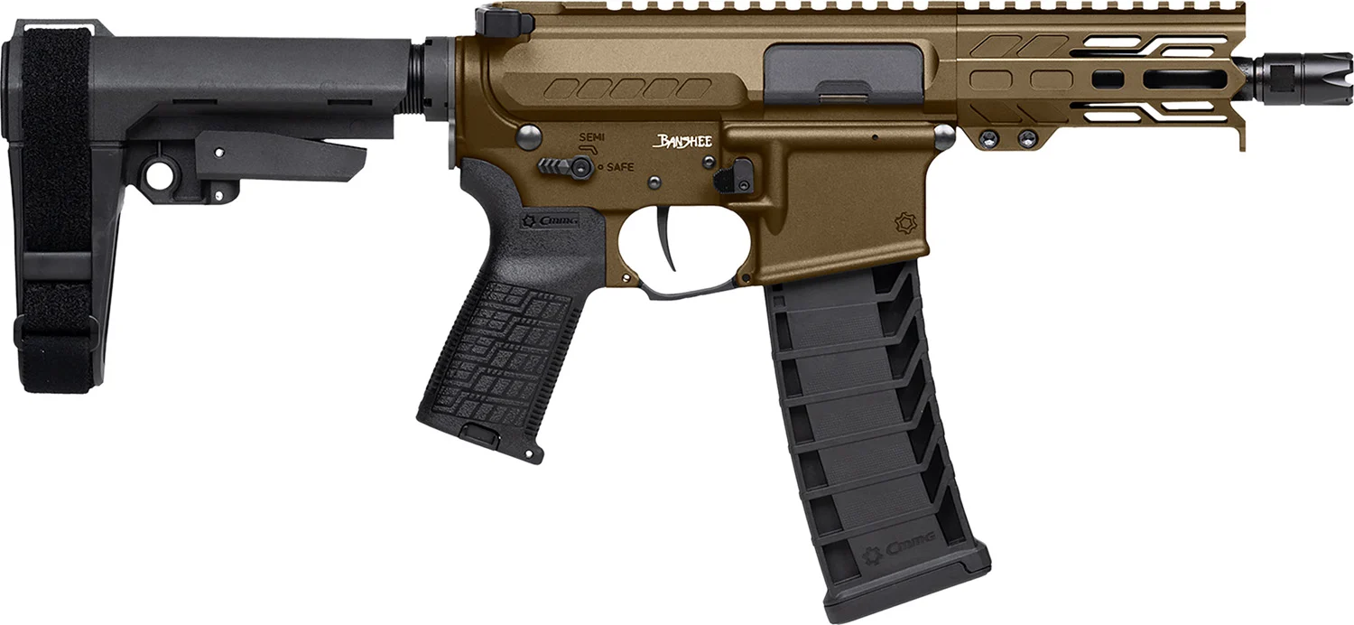 CMMG Banshee MK4 9mm 5-inch pistol brace Cerakote Midnight Bronze