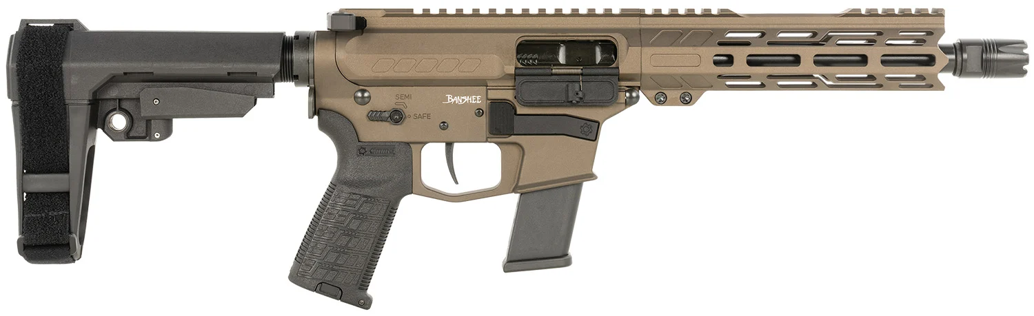 CMMG Banshee MKG .45 ACP 8-inch barrel RipBrace Midnight Bronze pistol