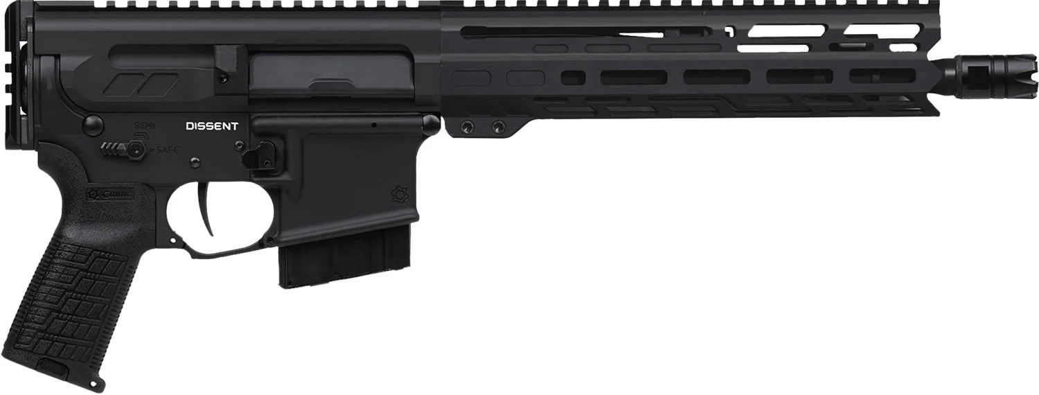 CMMG Dissent MK4 .338 ARC 10.50-inch threaded barrel pistol side view