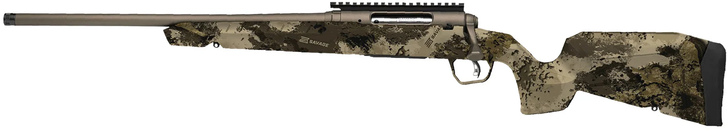 Savage Axis 2 Pro Western left-hand 6mm ARC 20 inch rifle in Woodland camo synthetic stock