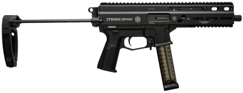 Grand Power Stribog SP10A3 10mm 8in sub pistol black PDW tailhook brace